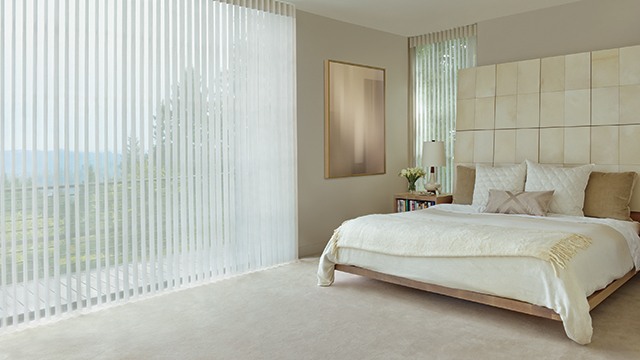 Bedroom with Window Shades