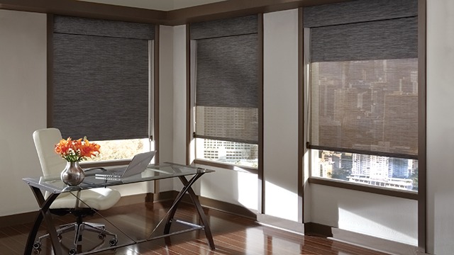 Home Office with Window Shades