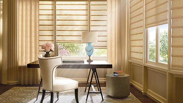 Home Office with Window Shades